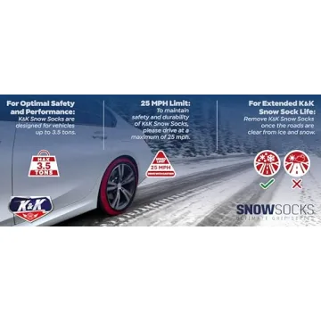 K&K Pro Series Snow Socks Winter Traction Solution