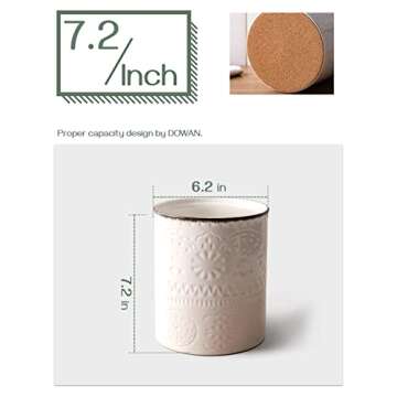 DOWAN Kitchen Utensil Holder - Extra Large & Stylish