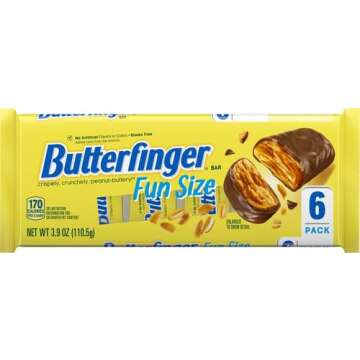Butterfinger Fun Size Bars 6 Pack Tray - Snacking Delight