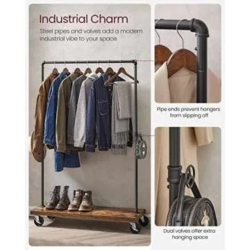 VASAGLE Heavy Duty Clothing Rack for Stylish Organizing