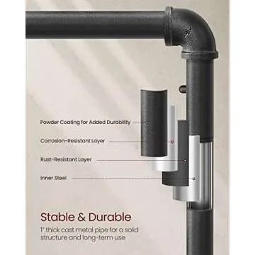 VASAGLE Heavy Duty Clothing Rack for Stylish Organizing