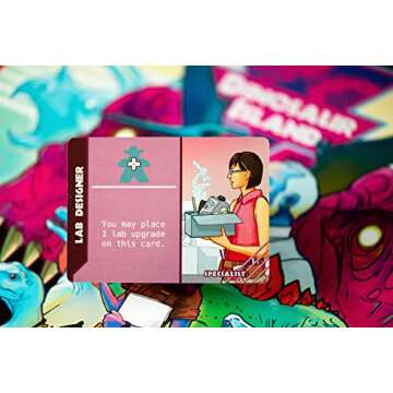 Dinosaur Island Board Game - Create Your Own Dino Park! Worker Placement Strategy Game, Fun Family G...