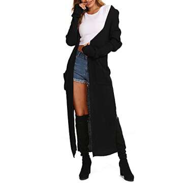 Kistore Women’s Cozy Thick Knit Long Cardigan for Winter