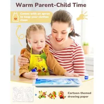 JUPITEARTH 60Pcs Water Marbling Paint Kit, Arts and Crafts for Girls & Boys, Art Supplies for Kids Ages 3-5 4-8 8-12, Marbling Paint for DIY Crafts, Christmas and Birthday Gifts