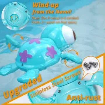 DUCKBOXX XX Wind-up Bath Toys for Kids - 3 Pack