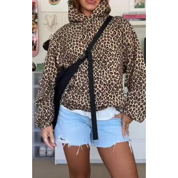Trendy Vhitler Cheetah Print Pullover Sweatshirt for a Stylish Look