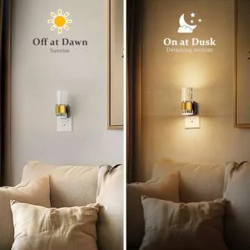 Stylish JandCase Plug-In Night Light with Auto Sensor