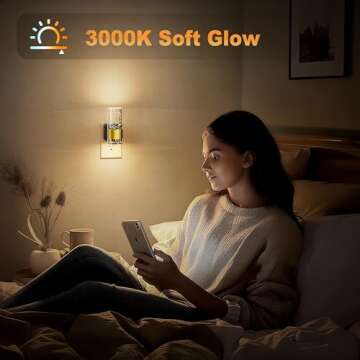 Stylish JandCase Plug-In Night Light with Auto Sensor