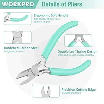 WORKPRO Jewelry Pliers Set and 7-Inch Long Reach Needle Nose Pliers