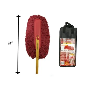 California Car Duster with Wooden Handle for Easy Cleaning