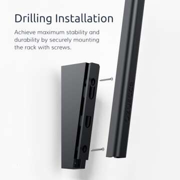 Ozueccr Hat Rack for Baseball Caps – Wall Mounted Vertical Hat Holder, Multi-Purpose Wall Hook, Closet Cap Organizer, Sturdy Compact, Easy to Install