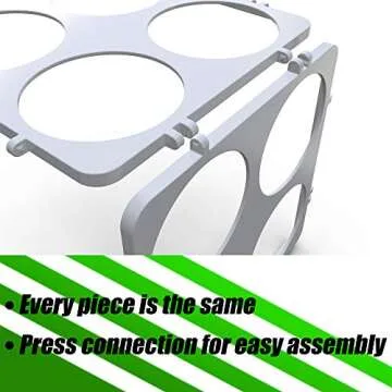 Baspoom Vinyl Storage Rack, Vinyl Organizers Store Up to 40 Vinyl Rolls, Flexible Vinyl Holder for Craft Room Organizers and Storage Wall Mount Available White 24 PCS