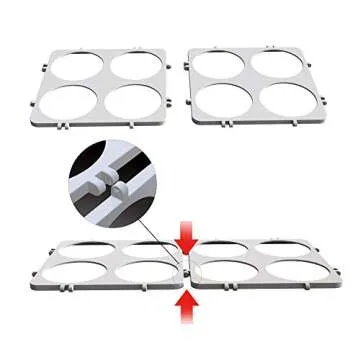 Baspoom Vinyl Storage Rack, Vinyl Organizers Store Up to 40 Vinyl Rolls, Flexible Vinyl Holder for Craft Room Organizers and Storage Wall Mount Available White 24 PCS