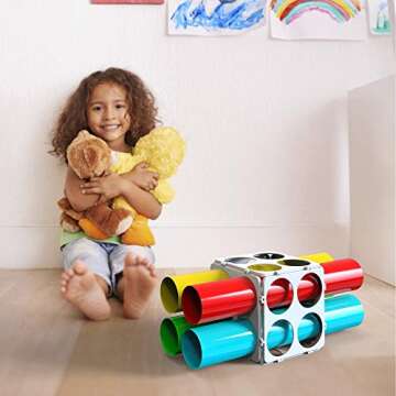 Baspoom Vinyl Storage Rack, Vinyl Organizers Store Up to 40 Vinyl Rolls, Flexible Vinyl Holder for Craft Room Organizers and Storage Wall Mount Available White 24 PCS