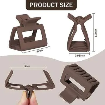 6 Pack Warm Color Claw Clips for Women and Girls