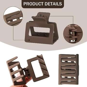 6 Pack Warm Color Claw Clips for Women and Girls