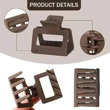 6 Pack Warm Color Claw Clips for Women and Girls