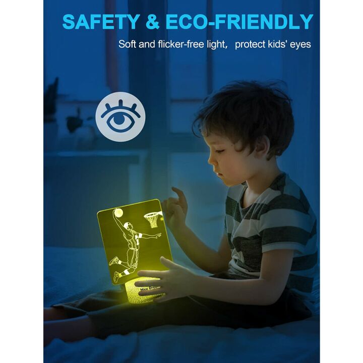 3D Basketball Player Dunk Night Light for Kids