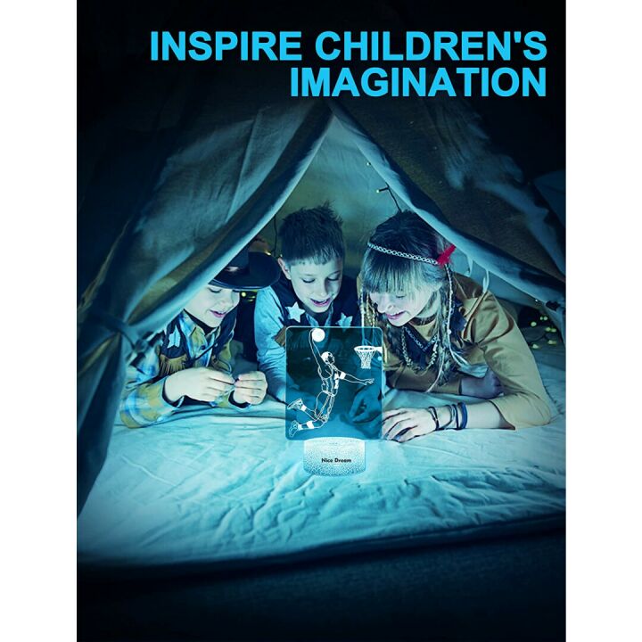 3D Basketball Player Dunk Night Light for Kids