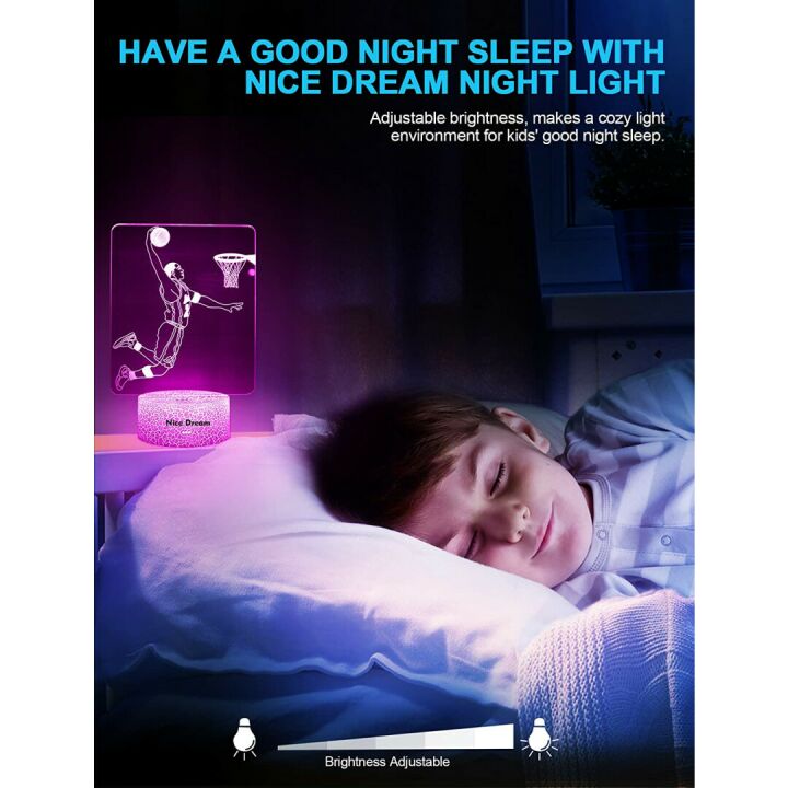 3D Basketball Player Dunk Night Light for Kids