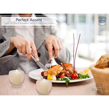 Royal Imports Votive Candle, Unscented White Wax, Box of 36, for Wedding, Birthday, Holiday & Home Decoration (15 Hour) by Royal Imports