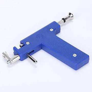 (98 Pcs) Ear Piercing Kit Tool Set with Ears Studs and Silicone Backs, Professional Painless Hole Tool Kit, Stainless Steel Piercing Tool Kit