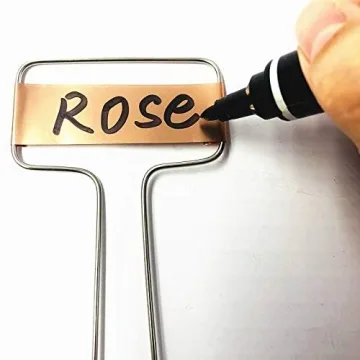 Elegant 30-Piece Copper Plant Labels for Garden Organization