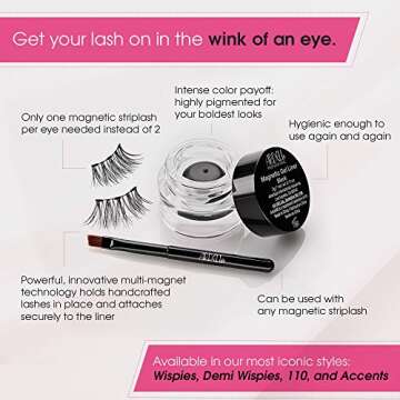Ardell Magnetic Gel Liner & Accent 002 False Lashes