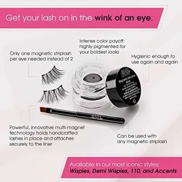 Ardell Magnetic Gel Liner & Accent 002 False Lashes