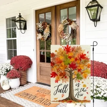 CROWNED BEAUTY Fall Garden Flag Double-Sided 12x18 Inch