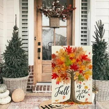 CROWNED BEAUTY Fall Garden Flag Double-Sided 12x18 Inch