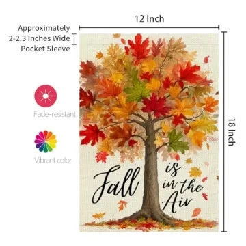 CROWNED BEAUTY Fall Garden Flag Double-Sided 12x18 Inch