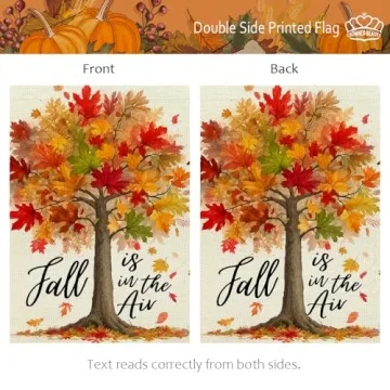 CROWNED BEAUTY Fall Garden Flag Double-Sided 12x18 Inch