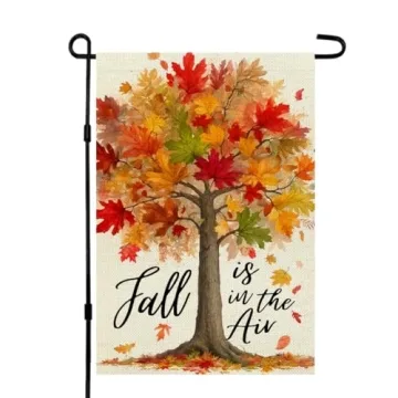 CROWNED BEAUTY Fall Garden Flag Double-Sided 12x18 Inch