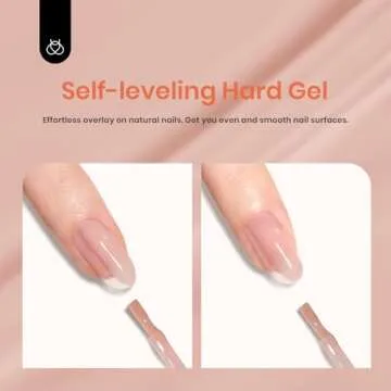Beetles Builder Gel 7 in 1 Strengthener Gel Nail Polish Nude Color Hard Gel Jelly Beige for Nail Apex and Extension Cover Building Nail Gel Salon DIY Manicure Design