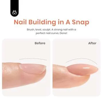 Beetles Builder Gel 7 in 1 Strengthener Gel Nail Polish Nude Color Hard Gel Jelly Beige for Nail Apex and Extension Cover Building Nail Gel Salon DIY Manicure Design