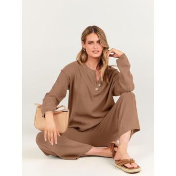 ANRABESS Women 2 Piece Oversized Knit Sweater Set