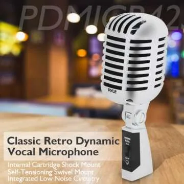Pyle Retro Dynamic Vocal Microphone for Every Occasion