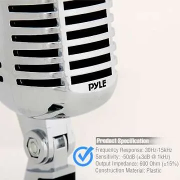 Pyle Retro Dynamic Vocal Microphone for Every Occasion