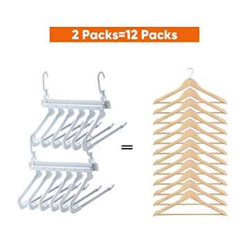 JOYBOS Space Saving Non-Slip Pants Hangers Pack