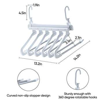JOYBOS Space Saving Non-Slip Pants Hangers Pack