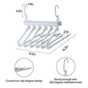 JOYBOS Space Saving Non-Slip Pants Hangers Pack