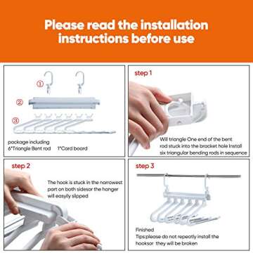 JOYBOS Space Saving Non-Slip Pants Hangers Pack