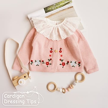 Simplee Kids Baby Cardigan with Hand Embroidery for Girls
