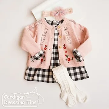 Simplee Kids Baby Cardigan with Hand Embroidery for Girls