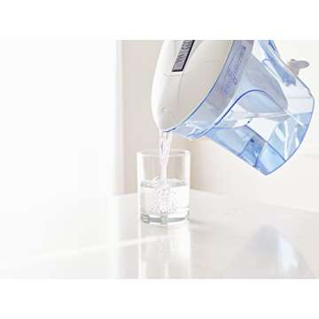 ZeroWater 12-Cup Ready-Pour 5-Stage Water Filter Pitcher Dispenser with 5-Stage 0 TDS Zero Water Filter – IAPMO Certified to Reduce Metals, Chlorine, Lead, Chromium, and Forever Chemicals PFOA/PFOS