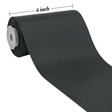 HUIHUANG 4" Wide Double Faced Satin Ribbon Black Thick Polyesater Ribbon 10 Yard/Spool, for Chair Sash, Lagre Bows Making, Flower Bouquet, DIY Crafts, Holiday Party Decor, Sewing