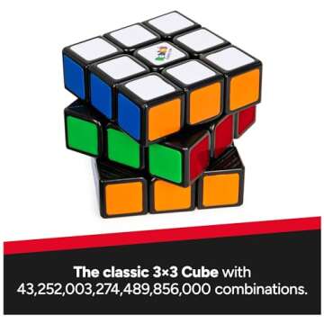 Rubik’s Cube, The Original 3x3 Color-Matching Puzzle Classic Problem-Solving Challenging Brain Tea...