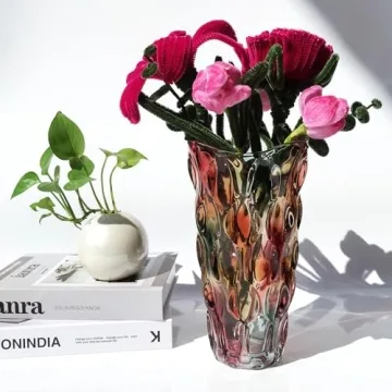 Eastern Rock 9.5 inch Glass Vase for Home Decor