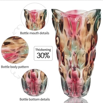 Eastern Rock 9.5 inch Glass Vase for Home Decor